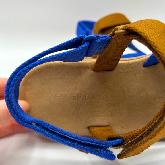 Everlane Women's The Renew Sport Sandal Size 7.5, Camel Tan and blue, scrappy - Picture 10 of 12